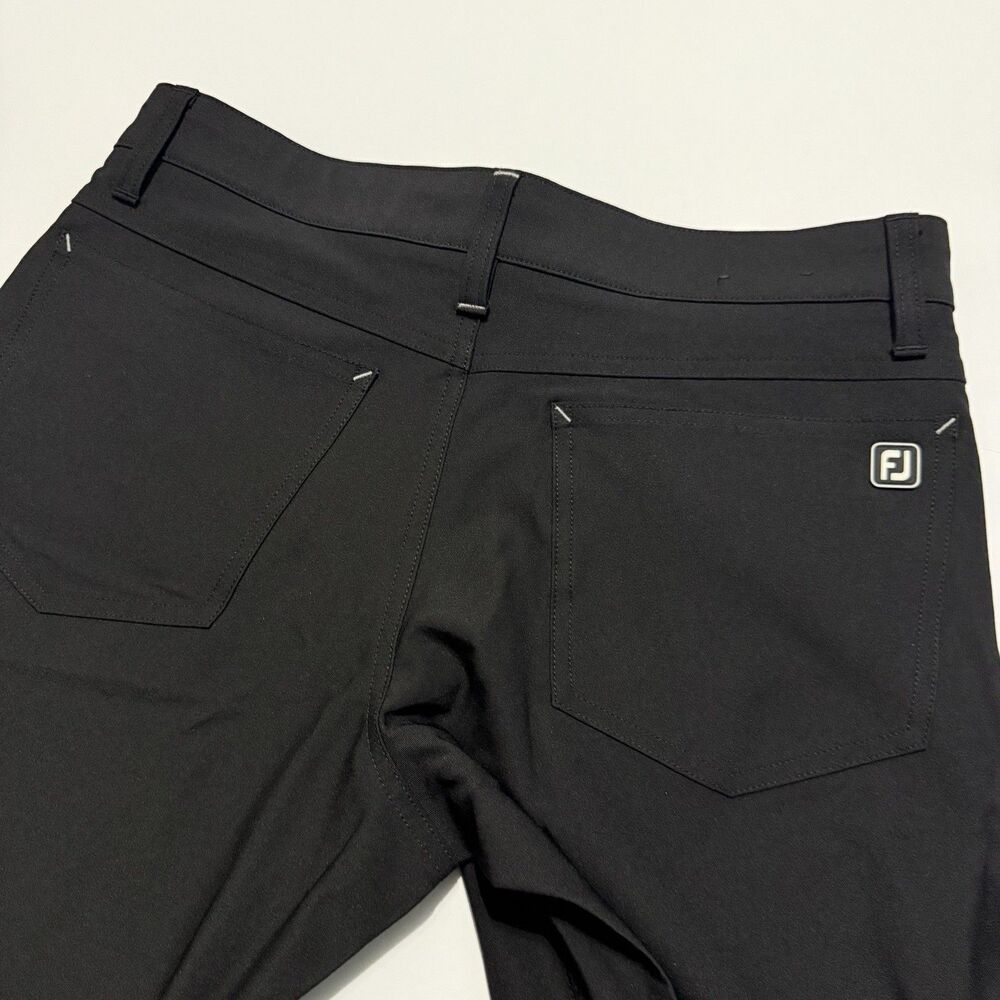 FootJoy FJ Athletic Fit Pants Mens 30x30 Black Performance 5-Pocket Golf Stretch